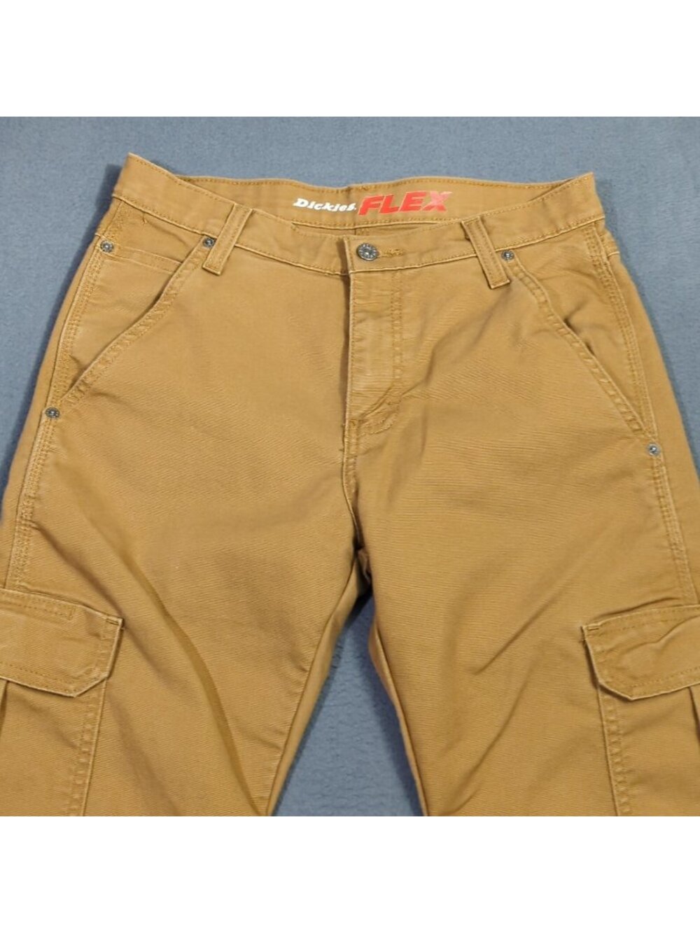 Dickies Pants Men's 30x32 Fits 30x30 Brown Flex Regular Fit Duck Cargo - Picture 4 of 11